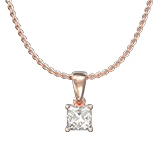 Solitaire Pendant set with a My Girl Diamond - Pink Gold