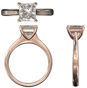 My Girl Diamond Engagement Ring - Pink Gold