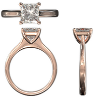 My Girl Diamond Engagement Ring - Pink Gold
