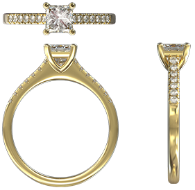 My Girl Micro Set Diamond Ring - Yellow Gold
