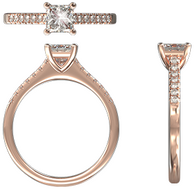 My Girl Micro Set Diamond Ring - Pink Gold